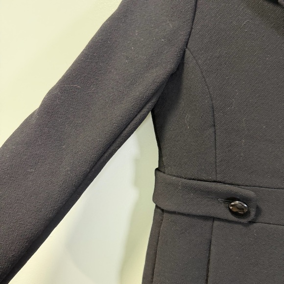 J. Crew Classic Black Single‎ Breasted Pea Coat Size 2 - Picture 4 of 9